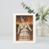 US War Bonds Let's End It Quick WWI Propaanda Postkarte (Stehend Vorderseite)