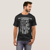 US Warrington Military Veteran Distressed USA Fla T-Shirt (Vorne ganz)