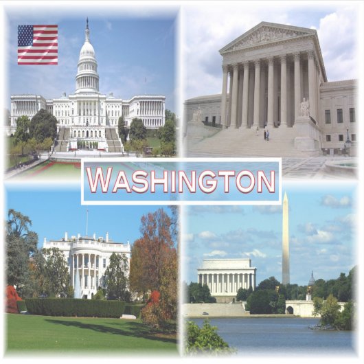 US Washington - Hauptstadt - Oberster Gerichtshof Aufkleber (Vorderseite)