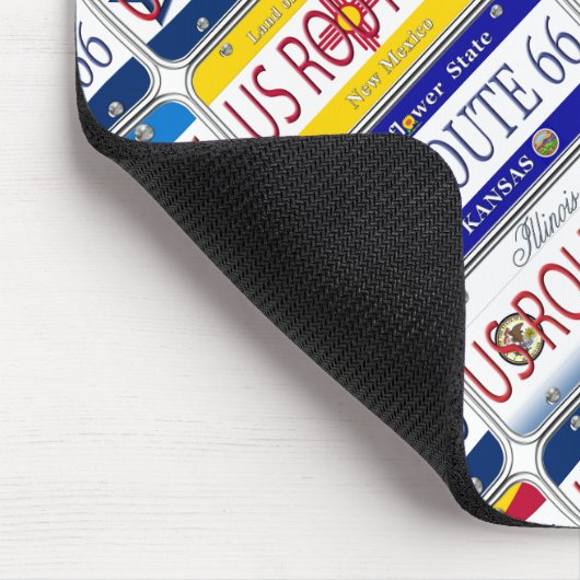 US-WEG 66 aller 8 Staats-Eitelkeits-Teller Mousepad (Ecke)