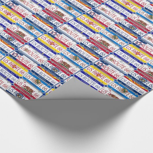 US-WEG 66 Lizenz-Teller Geschenkpapier (Ecke)