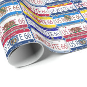 US-WEG 66 Lizenz-Teller Geschenkpapier (Rolleneckpunkt)