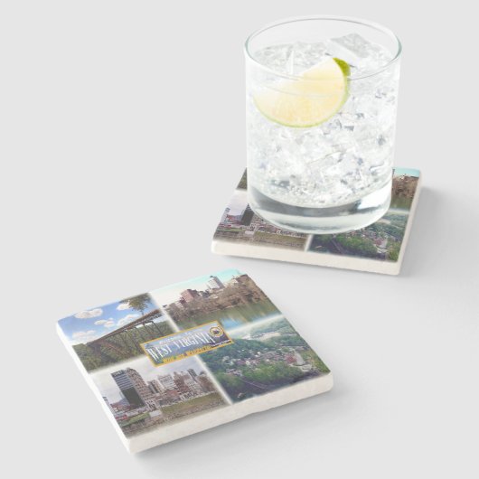 US West Virginia - New River Gorge Bridge - Steinuntersetzer (Seitenansicht)