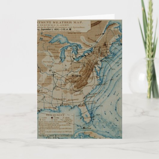 US-Wetterkarte Karte (Vorderseite)