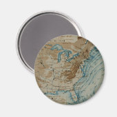 US-Wetterkarte Magnet (Vorderseite/Rückseite)