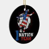 US Women Soccer Team Big Fan #1 Nation Team Keramik Ornament (Rechts)