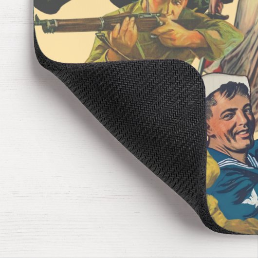 US WW1 propaganda poster mash-up Mousepad (Ecke)