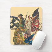 US WW1 propaganda poster mash-up Mousepad (Mit Mouse)