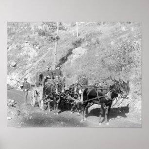 US-Zahlmeister und Garden auf der Deadwood Road Poster