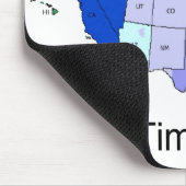 US-Zeit-Zonen Mousepad (Ecke)