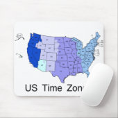 US-Zeit-Zonen Mousepad (Mit Mouse)