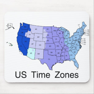 US-Zeit-Zonen Mousepad