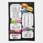US zu Metric Kitchen Conversions Macarons Geschirrtuch (Vertikal)