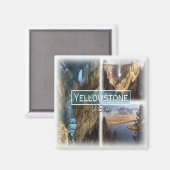 USA0150 Amerika, Vereinigte Staaten, Gelbstein, Kü Magnet (Vorderseite/Rückseite)