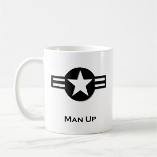 USA1_Man_Up_Shirt_black Kaffeetasse