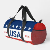 USA 1776 2026 250 Anniversary Red White Blue Duffle Bag (Rechte Ecke)
