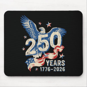 USA - 1776-2026 - 250 Jahre - Abgenutzte US-Flagge Mousepad