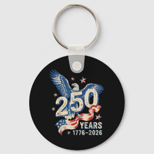 USA - 1776-2026 - 250 Jahre - Abgenutzte US-Flagge Schlüsselanhänger