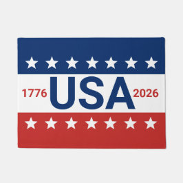 USA 1776 2026 250th Anniversary Red White Blue Fußmatte