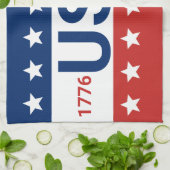 USA 1776 2026 250th Anniversary Red White Blue Geschirrtuch (Gefaltet)