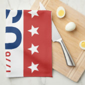 USA 1776 2026 250th Anniversary Red White Blue Geschirrtuch (Viertel Falte)