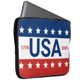 USA 1776 2026 250th Anniversary Red White Blue Laptopschutzhülle (Vorne Rechts)