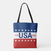 USA 1776 2026 250th Anniversary Red White Blue Tasche (Rückseite)