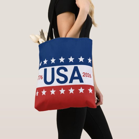 USA 1776 2026 250th Anniversary Red White Blue Tasche (Von Nahem)