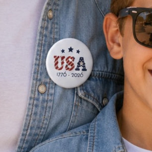 USA 1776 2026 Amerikanischer 250. Jahrestag  Button