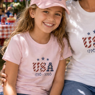 USA 1776 2026 Amerikanischer 250. Jahrestag Pink T-Shirt