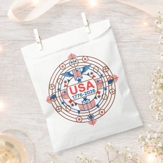 USA 1776-2026 GESCHENKTÜTCHEN (Ausgeschnitten)