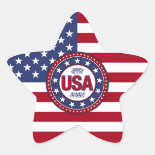 USA 1776 - 2026 Mit USA-Flagge Stern-Aufkleber