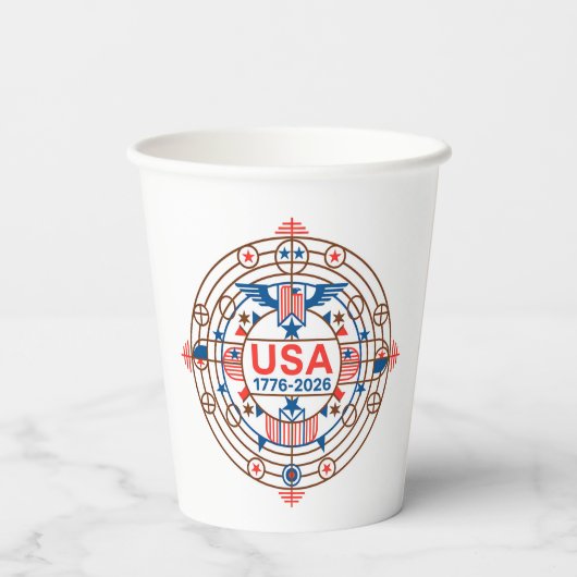 USA 1776-2026 PAPPBECHER (Rückseite)