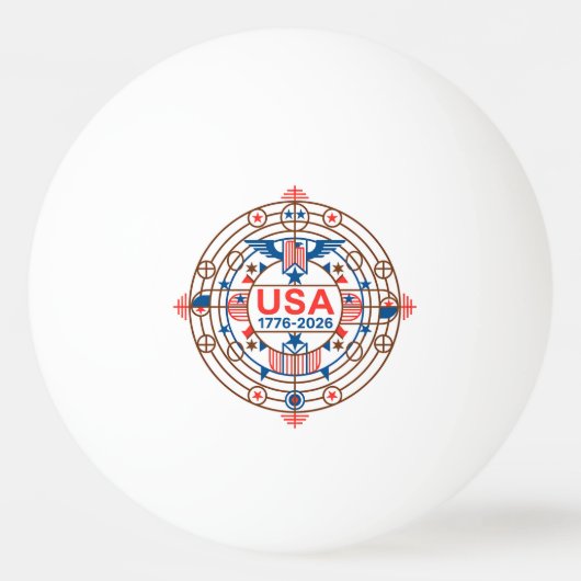 USA 1776-2026 TISCHTENNISBALL (Vorderseite)