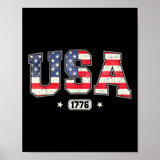 USA 1776 4. Juli American Flag Patriotic Fourt Poster