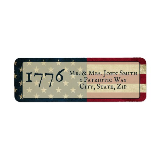 USA 1776 American Flag Return Address (Vorne)