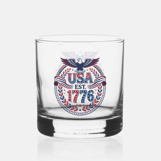 USA 1776 Heritage-Emblem Whiskyglas (Vorderseite)