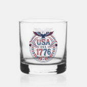 USA 1776 Heritage-Emblem Whiskyglas (Rückseite)
