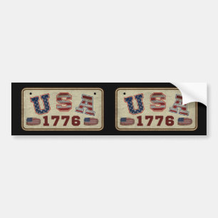 USA 1776 Vintage amerikanische Flagge Autoaufkleber