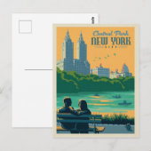" USA: 1840er/heute NYC - Central Park Vintag Postkarte (Vorne/Hinten)