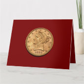 USA 1895 $5 Liberty Half Adler Note Card Karte (Vorderseite)