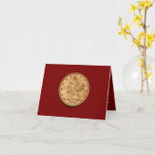 USA 1895 $5 Liberty Half Adler Note Card Karte (Gelbe Blume)