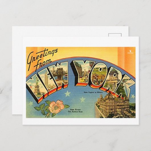 " USA: 1930er/1940er - NYC Vintag ... Postkarte (Vorne/Hinten)