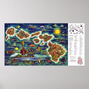 " USA: 1950/heute Hawaii - Dole Vintag Reise ... Poster