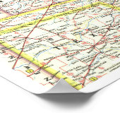 " USA: 1958 North Central United States MAP ... Poster (Ecke)