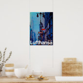 " USA: 1969/heute New York City - Lufthansa Reise Poster (Küche)