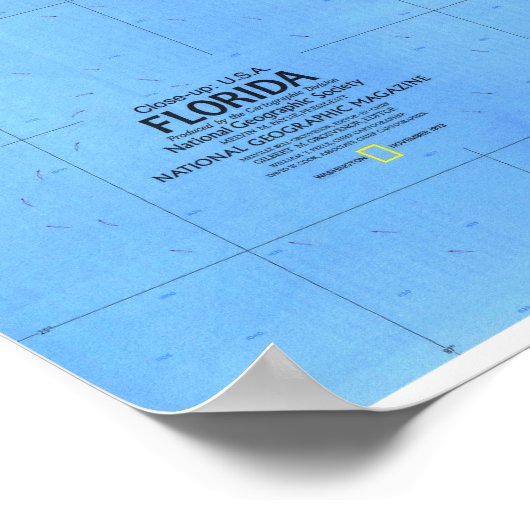 " USA: 1973 Florida detailliert MAP ... Poster (Ecke)