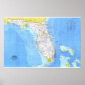 " USA: 1973 Florida detailliert MAP ... Poster (Vorne)