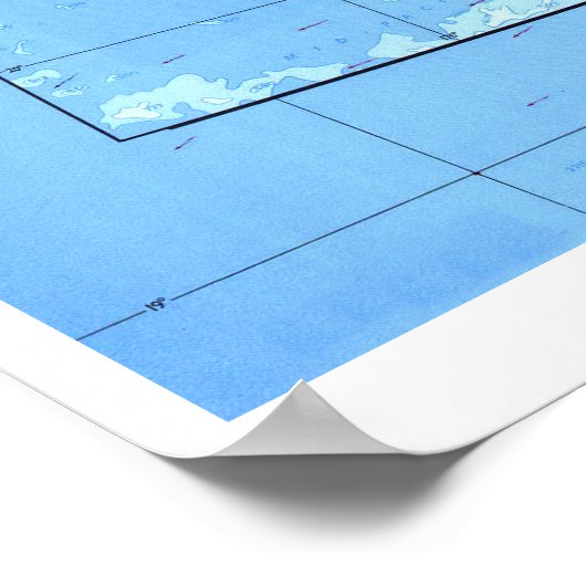 " USA: 1976 Hawaii detaillierte MAP ... Poster (Ecke)