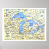 " USA: 1987 Great Lakes MAP ... Poster (Vorne)